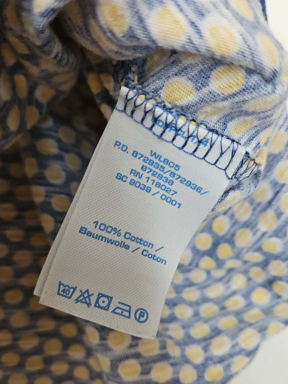 Boden Navy Sleeveless Top with Yellow Polka Dots and Stitch Detail, 18, XXL - Picture 5 of 5